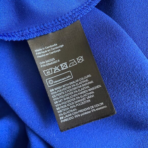 H&M Off-the-Shoulder Bell-Sleeved Midi Dress - Royal Blue - Picture 8 of 9